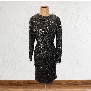 Vintage 80’s Long Sleeve Sequin Dress
